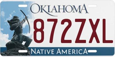 OK license plate 872ZXL