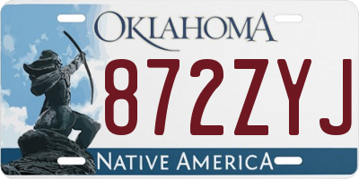 OK license plate 872ZYJ