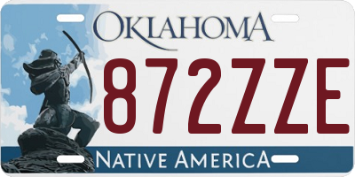 OK license plate 872ZZE