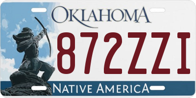 OK license plate 872ZZI