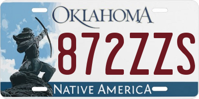 OK license plate 872ZZS