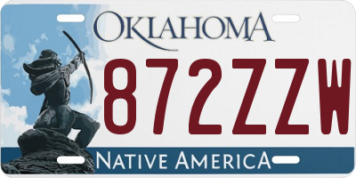 OK license plate 872ZZW