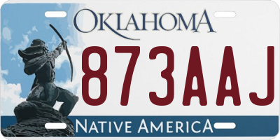 OK license plate 873AAJ