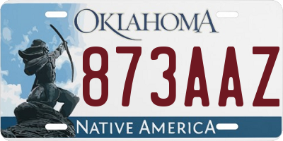 OK license plate 873AAZ