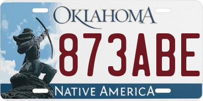OK license plate 873ABE
