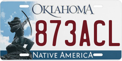 OK license plate 873ACL
