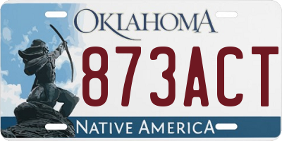 OK license plate 873ACT