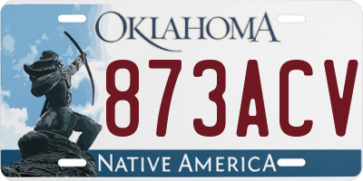 OK license plate 873ACV