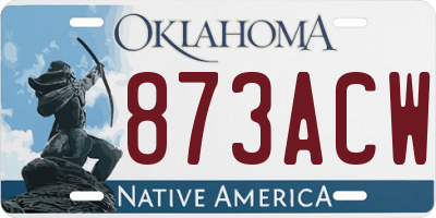OK license plate 873ACW