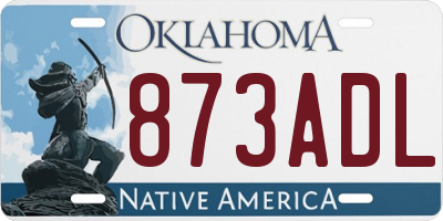 OK license plate 873ADL