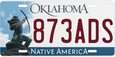 OK license plate 873ADS