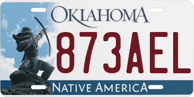 OK license plate 873AEL