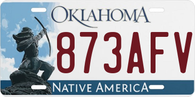 OK license plate 873AFV