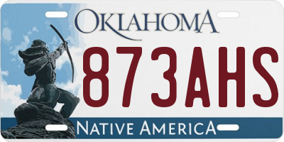 OK license plate 873AHS