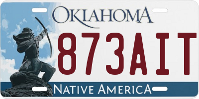 OK license plate 873AIT