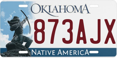OK license plate 873AJX