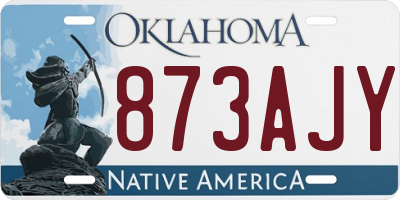 OK license plate 873AJY