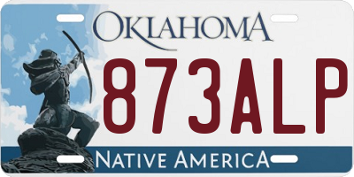 OK license plate 873ALP