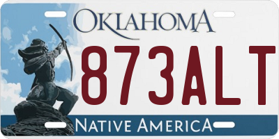 OK license plate 873ALT