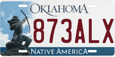 OK license plate 873ALX