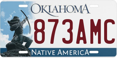 OK license plate 873AMC
