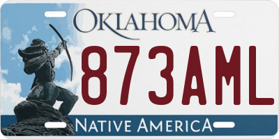 OK license plate 873AML