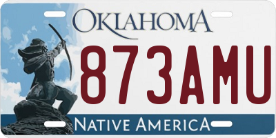 OK license plate 873AMU