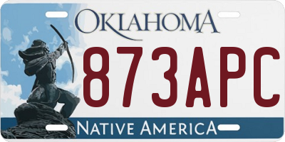 OK license plate 873APC