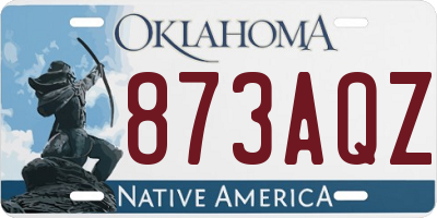 OK license plate 873AQZ