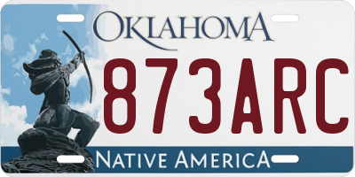 OK license plate 873ARC
