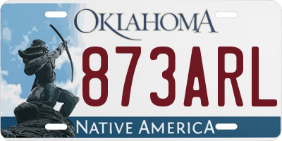 OK license plate 873ARL
