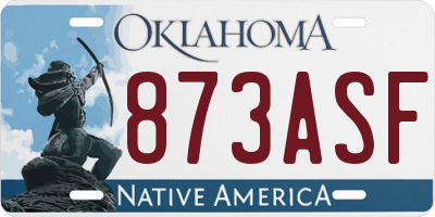OK license plate 873ASF