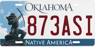 OK license plate 873ASI