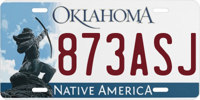 OK license plate 873ASJ