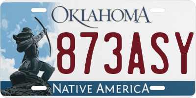 OK license plate 873ASY