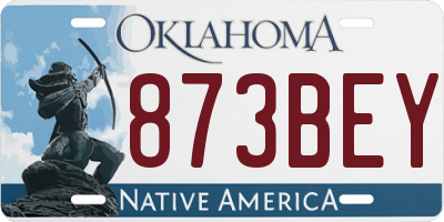 OK license plate 873BEY
