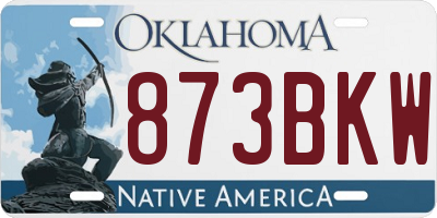 OK license plate 873BKW