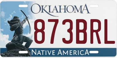 OK license plate 873BRL