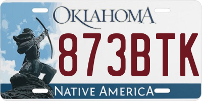 OK license plate 873BTK