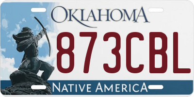 OK license plate 873CBL