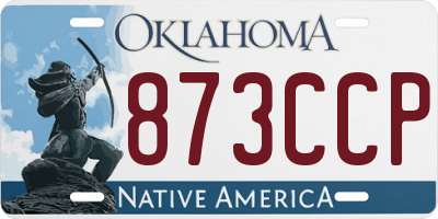 OK license plate 873CCP
