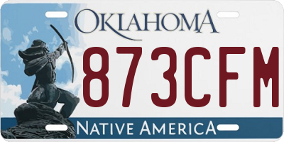 OK license plate 873CFM