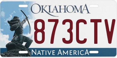 OK license plate 873CTV