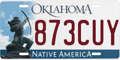 OK license plate 873CUY
