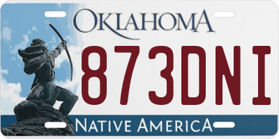 OK license plate 873DNI