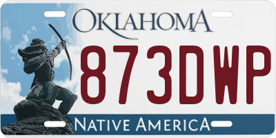 OK license plate 873DWP