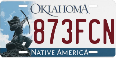 OK license plate 873FCN