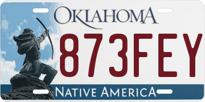 OK license plate 873FEY