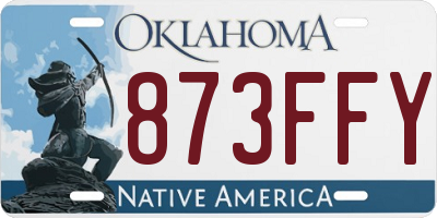 OK license plate 873FFY
