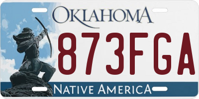 OK license plate 873FGA